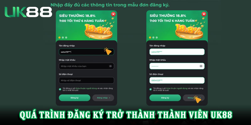 Hướng dẫn quy trình đăng ký Uk88 qua trang chủ